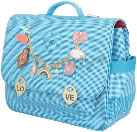 Školská aktovka It Bag Midi Vichy Love Blue Jeune Premier ergonomická luxusné prevedenie 30*38 cm