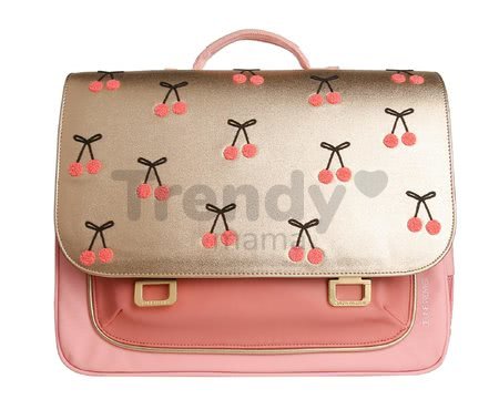 Školská aktovka It bag Midi Cherry Pompon Jeune Premier ergonomická luxusné prevedenie 30*38 cm