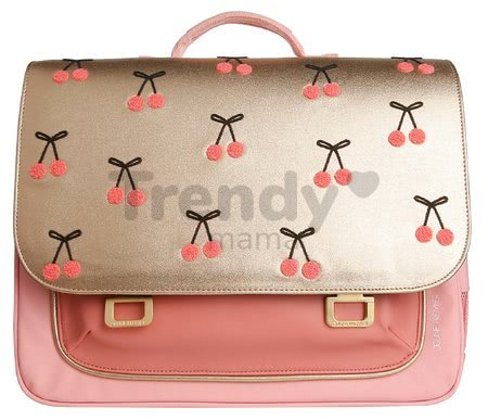 Školská aktovka It bag Midi Cherry Pompon Jeune Premier ergonomická luxusné prevedenie 30*38 cm