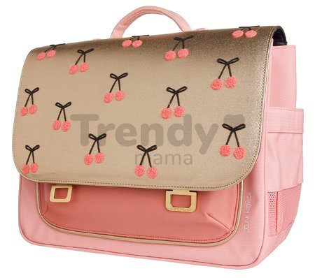 Školská aktovka It bag Midi Cherry Pompon Jeune Premier ergonomická luxusné prevedenie 30*38 cm