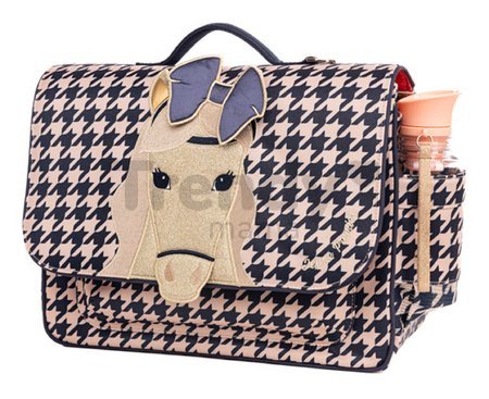 Školská aktovka It Bag Midi Houndstooth Horse Jeune Premier ergonomická luxusné prevedenie 30*38 cm
