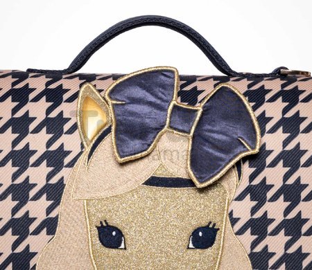 Školská aktovka It Bag Midi Houndstooth Horse Jeune Premier ergonomická luxusné prevedenie 30*38 cm