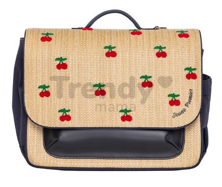 Školská aktovka It Bag Midi Raffia Cherry Jeune Premier ergonomická luxusné prevedenie 30*38 cm
