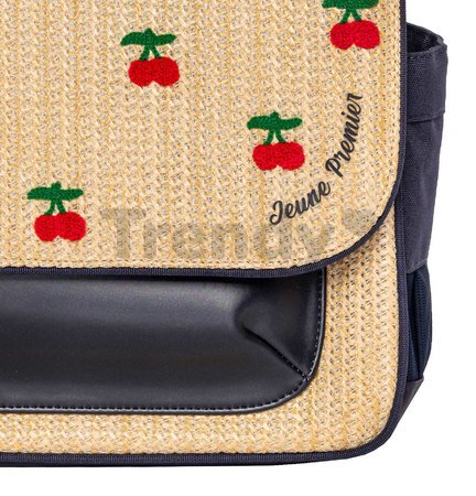 Školská aktovka It Bag Midi Raffia Cherry Jeune Premier ergonomická luxusné prevedenie 30*38 cm