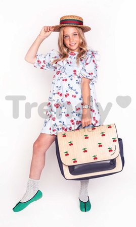 Školská aktovka It Bag Midi Raffia Cherry Jeune Premier ergonomická luxusné prevedenie 30*38 cm