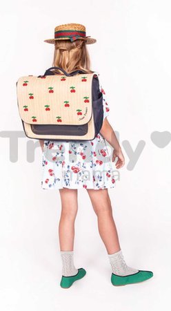 Školská aktovka It Bag Midi Raffia Cherry Jeune Premier ergonomická luxusné prevedenie 30*38 cm