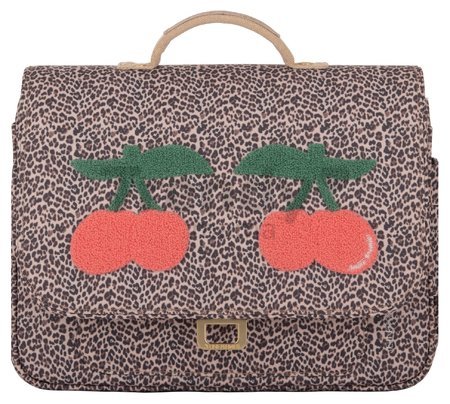 Školská aktovka It Bag Mini Leopard Cherry Jeune Premier ergonomická luxusné prevedenie 27*32 cm