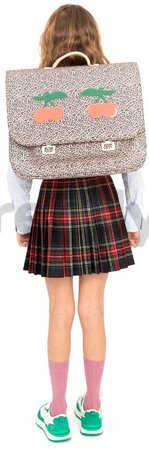 Školská aktovka It Bag Maxi Leopard Cherry Jeune Premier ergonomická luxusné prevedenie 35*41 cm
