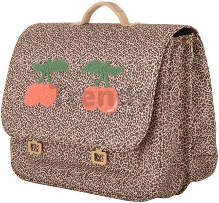 Školská aktovka It Bag Maxi Leopard Cherry Jeune Premier ergonomická luxusné prevedenie 35*41 cm