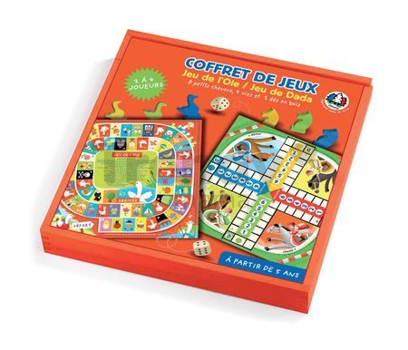 Spoločenská hra Ludo Game Set Snakes&Ladder Janod vo francúzštine od 5 rokov