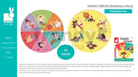 Spoločenská hra Family Circus Janod v angličtine od 4 rokov