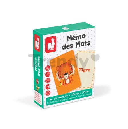 Spoločenská hra Memo des Mots Janod v angličtine od 5 rokov
