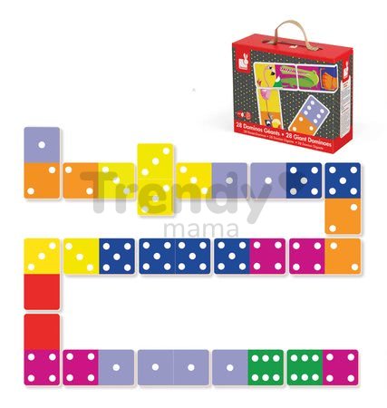 Obojstranné domino Giant Jungle Janod so zvieratkami 28 kariet