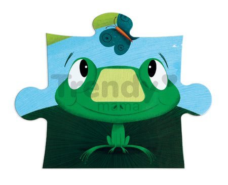 Puzzle pre najmenších Zvieratká na farme Tactile Janod s textúrou 20 dielov