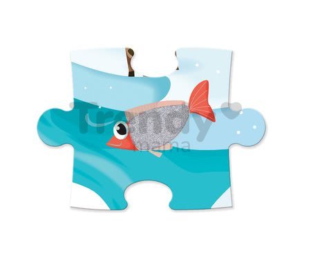 Puzzle Tactile Život na ľade Janod s textúrou 20 dielov