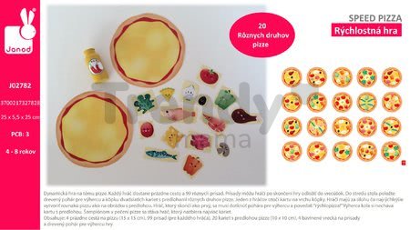 Spoločenská hra Rýchla Pizza Janod v angličtine od 4 rokov