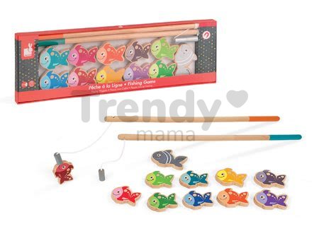Drevené magnetické rybárske udice Let's Go Fishing Janod od 24 mes
