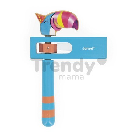 Janod Applepop Drevený rapkáč modrý Tukan J03374d2 