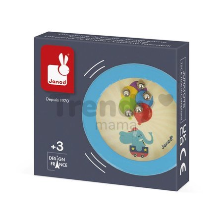 Janod Applepop Guličkový motorický hlavolam Slon J03375d3 