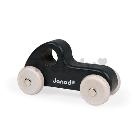 Drevené autíčko retro Push-Along Vehicle Sweet Cocoon Janod čierne od 18 mes