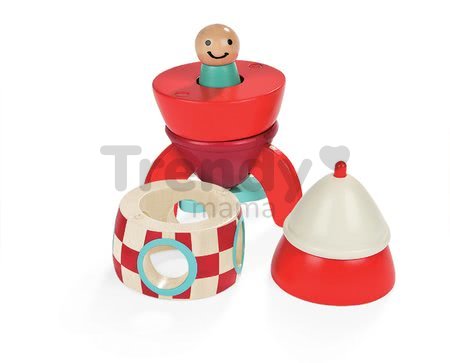 Drevená magnetická skladačka Raketa Kit Magnet Janod 9 dielov od 24 mes