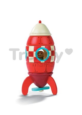 Drevená magnetická skladačka Raketa Kit Magnet Janod 9 dielov od 24 mes