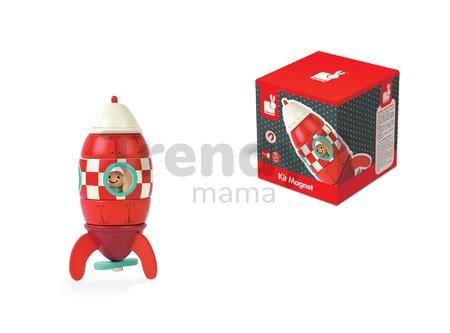 Drevená magnetická skladačka Raketa Kit Magnet Janod 9 dielov od 24 mes