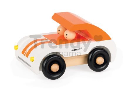 Drevená magnetická skladačka Auto Roadster Kit Magnet Janod 9 dielov oranžové od 24 mes