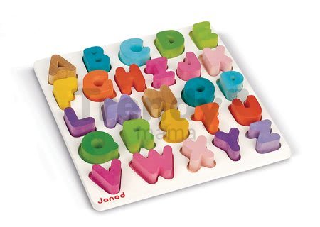 Drevená vkladačka Abeceda I Wood Janod puzzle