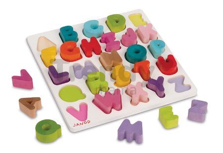 Drevená vkladačka Abeceda I Wood Janod puzzle