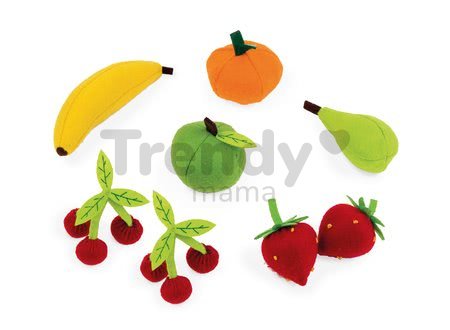Košík Janod plstený s 8 druhmi ovocia od 24 mes