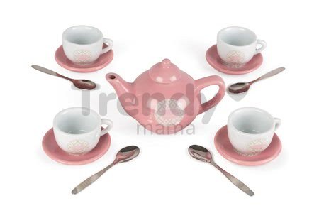 Čajová súprava Macaron Tea Set Janod porcelánová v kufríku 14 dielov od 3 rokov