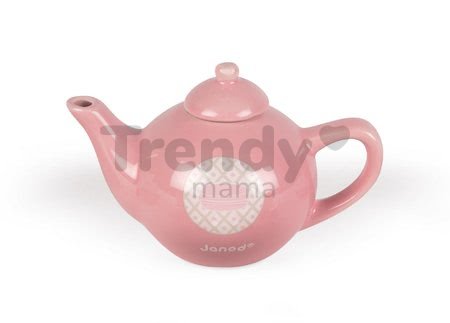 Čajová súprava Macaron Tea Set Janod porcelánová v kufríku 14 dielov od 3 rokov
