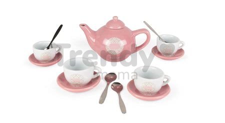 Čajová súprava Macaron Tea Set Janod porcelánová v kufríku 14 dielov od 3 rokov