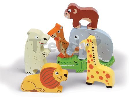 Drevené puzzle pre najmenších Zoo Chunky Janod 7 dielov od 18 mes