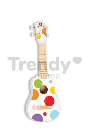 Drevené ukulele Confetti Ukulele Janod s realistickým zvukom