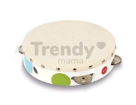 Drevená tamburína Confetti Tambourine Janod s realistickým zvukom