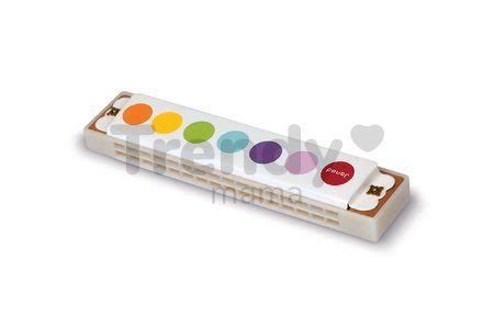 Drevená ústna harmonika Confetti Harmonica Janod s realistickým zvukom