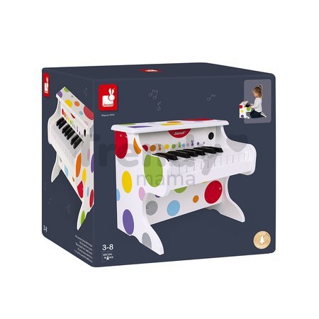Drevený hudobný nástroj klavír My First Electronic Piano Confetti Janod elektronický J07618