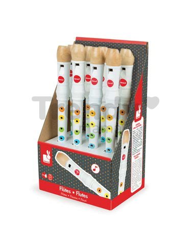 Drevená flauta Confetti Flute Janod s realistickým zvukom