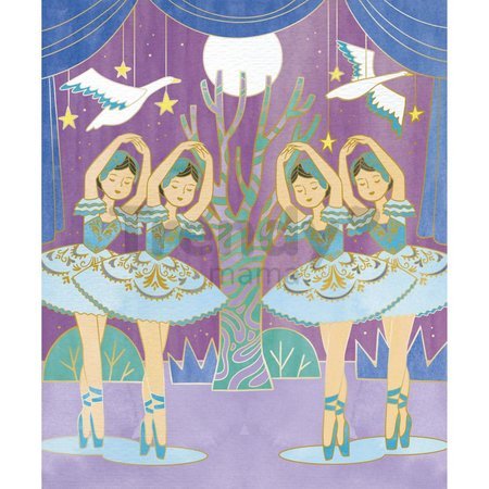 Maxi kreatívna sada Maľovanie vodovými farbami Tanečníci Golden Pictures Watercolour Dancers Atelier Janod 4 obrázky od 6 rokov J07964