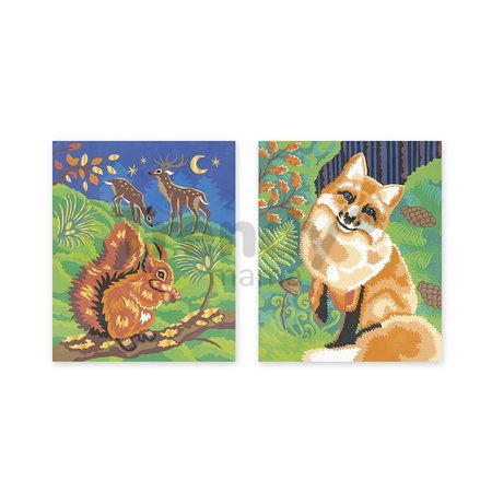 Maxi kreatívna sada Maľovanie s číslami Lesné zvieratká Paint by Numbers Watercolor Forest Animals Atelier Janod 2 obrázky od 7 rokov J07983