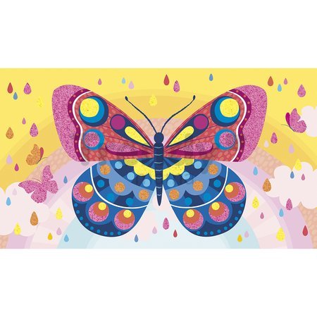 Midi kreatívna sada Farebný piesok s trblietkami Motýle Fluorescent Sands Butterflies Atelier Janod 3 obrázky od 6 rokov J07991