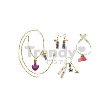 Sada na výrobu šperkov Víly Fairy Vial Jewellery Atelier Janod na výrobu 4 kusov šperkov od 8 rokov J07994