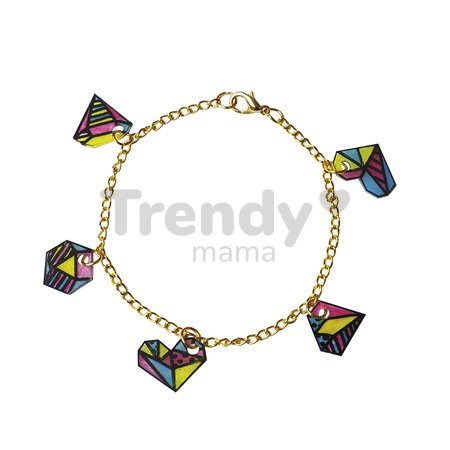Sada na výrobu šperkov Geometrix Shrink Plastic Jewels Atelier Janod na výrobu 7 kusov šperkov od 8 rokov J07996
