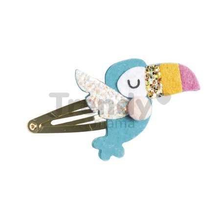 Sada na výrobu šperkov Sponky do vlasov Zvieratká Glittery Animal Hairclips Atelier Janod na výrobu 6 kusov šperkov od 6 rokov J07997