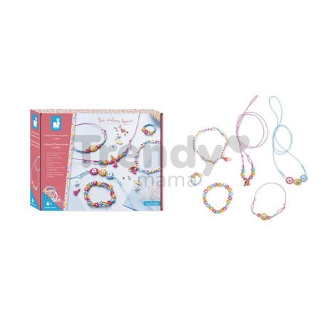 Sada na výrobu šperkov Kvety Beaded Flower Jewels Atelier Janod na výrobu 6 kusov šperkov od 6 rokov J07998