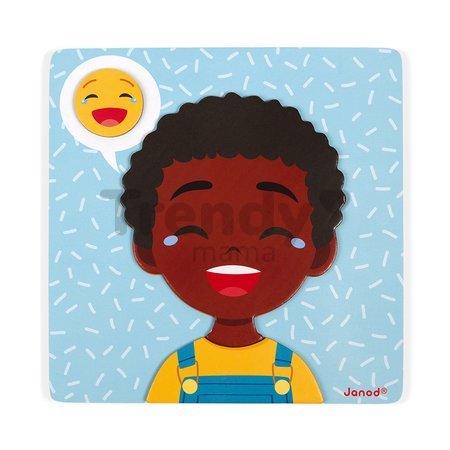 Magnetická hra Emócie a pocity Emotions Magnetic Game Janod s predlohami 27 magnetiek od 24 mes J08038