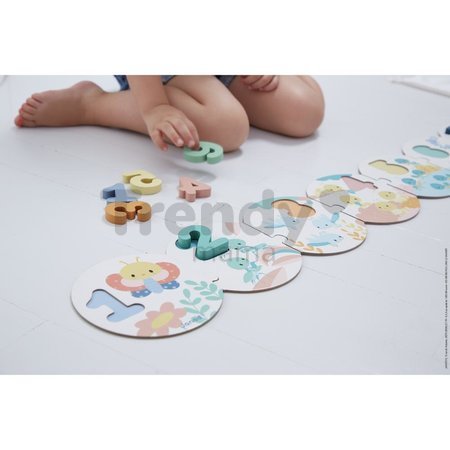 Drevené vkladacie puzzle Čísla Pure My First Numbers Puzzle Janod 10 dielov od 24 mes J08042