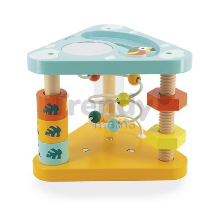 Drevený didaktický trojuholník Multi-activity Triangle Tropic Janod multifunkčný od 12 mes J08268